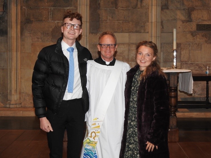 Revd Mark Poole with his children