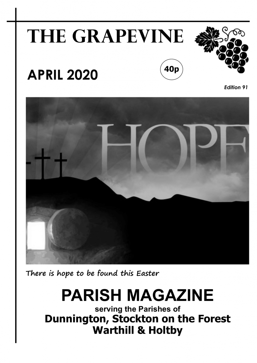 Cover page of the April 2020 issue of The Grapevine